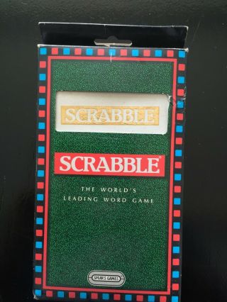 Vintage Pocket Scrabble Board Game By Spears Boxed - Vgc - Complete