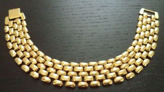 Stunning Vintage Estate Gold Tone 7 3/8 " Bracelet 5444b