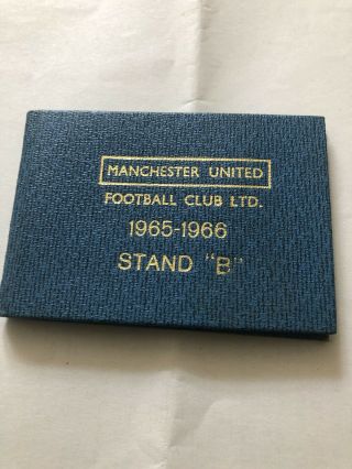 Man United - Vintage Season Ticket Book 1965 / 66