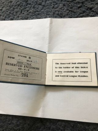 Man United - Vintage Season Ticket Book 1965 / 66 2
