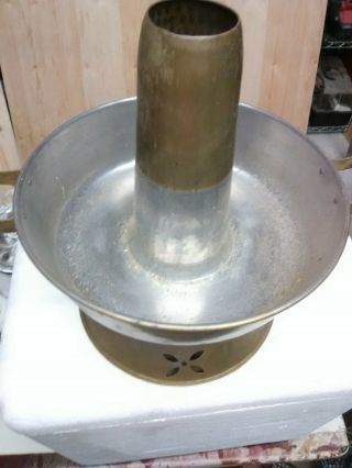 Vintage Brass Mongolian Chinese Thai Hong Kong Asian Cooker Hot Pot Steamboat 3