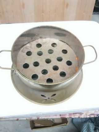 Vintage Brass Mongolian Chinese Thai Hong Kong Asian Cooker Hot Pot Steamboat 4