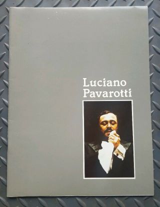 Vintage 1978 Luciano Pavarotti Signed Program Playbill Autograph Canada