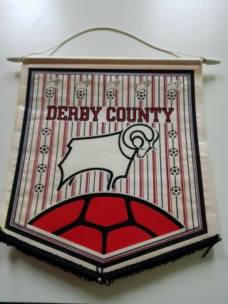 Classic Vintage Derby County Fc - Large Football Emblem Pennant