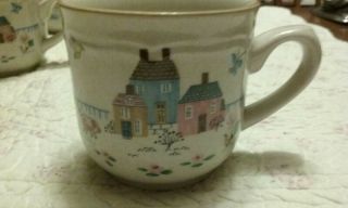 Vintage 4 International Heartland Stoneware Cups Mugs,