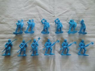 Vintage Blue Knights,  Possibly Multi - Toy Like Dfc Plastic Soldiers