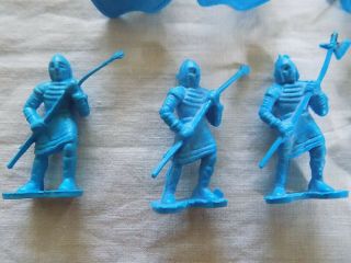 VINTAGE BLUE KNIGHTS,  POSSIBLY MULTI - TOY LIKE DFC PLASTIC SOLDIERS 3