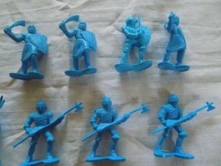 VINTAGE BLUE KNIGHTS,  POSSIBLY MULTI - TOY LIKE DFC PLASTIC SOLDIERS 4