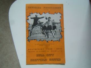 Vintage Hull City V Sheffield United 1949 Programme