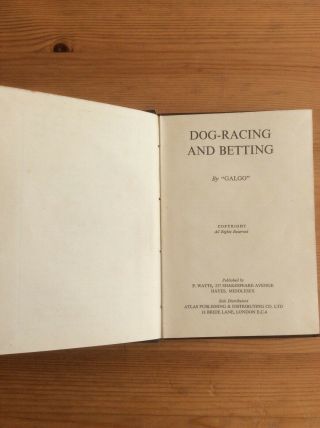 Vintage Dog Racing & Betting by “Galgo” Book 5 Shillings 3