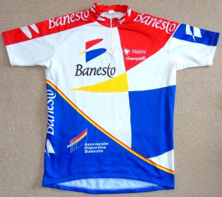 Vintage Banesto Pro Team Jersey.  Nalini 44 " Circumference
