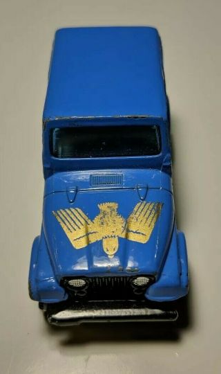Vintage Unbranded Blue JEEP CJ - 7 1/64 Diecast VHTF Golden Eagle 3