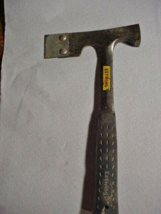 Vintage Estwing Drywall/shingle Hammer With Rubber Grip Handle Nylon E 3 - L