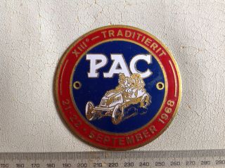 Vintage Car Rally Plate Badge Pac P.  A.  C.  Xiii Traditierit 1968