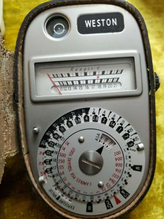 Vintage Weston Universal Exposure Meter Model 348 with Leather Case 3