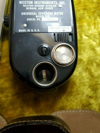 Vintage Weston Universal Exposure Meter Model 348 with Leather Case 5