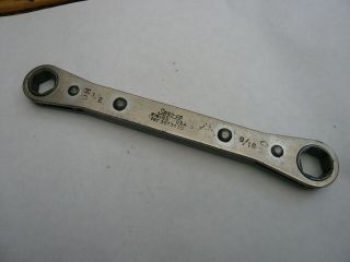Vintage Snap On Tool Ratchet Spanner 1/2 Inch And 9/16th Inch Pat 3273430