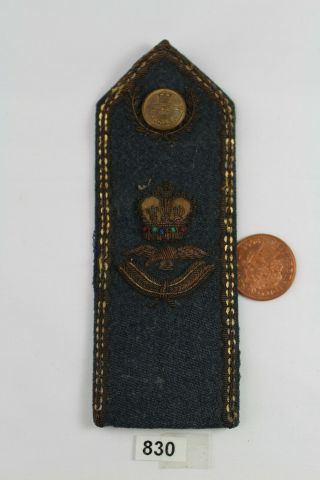 Vintage Military Badge Cloth Rcaf Shoulder Board Bullion Post - War 830