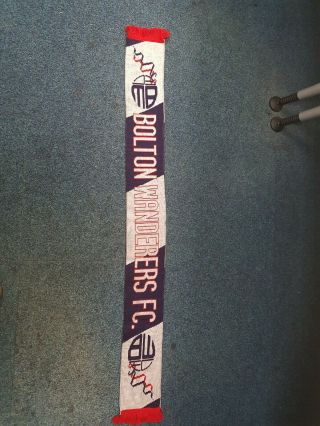 Vintage Retro Bolton Wanderers Football Club Scarf - Double Sided