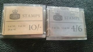 2 Vintage 1960s Booklets Gb Stamps 