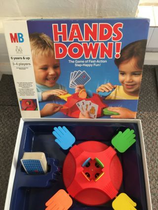 Vintage Hands Down Board Game By Mb Games Complete Vgc With Instructions