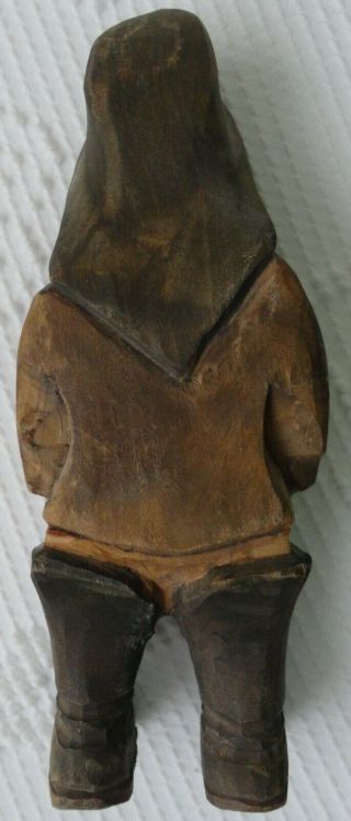 Vintage Hand Carved Wood Old Man from Denmark 3