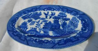 2 Vintage Blue Willow Child ' s Tea Set Platters - Made in Japan 3