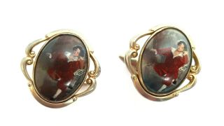 Vintage Stratton De - Luxe (?) Arthur By Sir Thomas Lawrence Cufflinks ? - Bx3_478