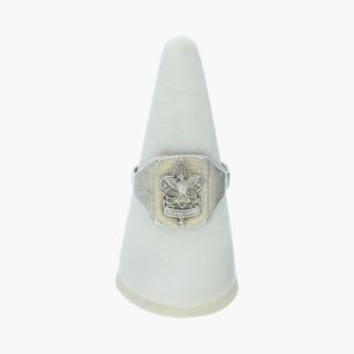 Vintage / Sterling Silver Mens Boy Scouts Be Prepared / Ring 8.  25 (5.  5g)