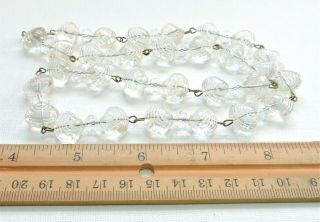 Vintage Iridescent Shells Lampwork Art Glass Bead Necklace AU1918 2