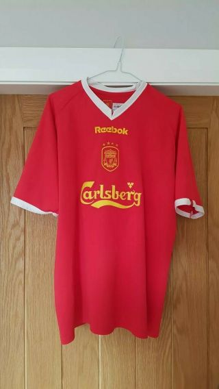 2001/2002 Vintage Liverpool Champions League Shirt Reebok