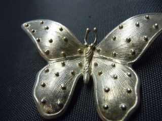 Vintage Pewter 2 1/2 Inch Monarch Butterfly Slider Pendant