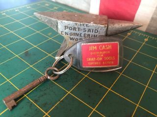 Vintage Jim Cash Distributor For Snap - On Tools Keyring Tiptree