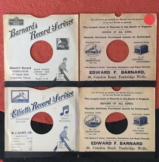 8 Vintage record sleeves for 78 rpm 10” records Decca Polydor His Master’s Voice 4