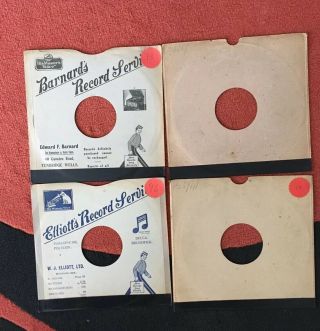 8 Vintage record sleeves for 78 rpm 10” records Decca Polydor His Master’s Voice 5