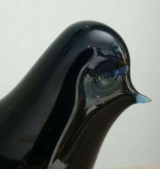 Vintage Wedgwood Glass Bird.  Blue Wedgwood Glass Bird 5