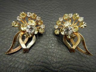 Vintage Clip On Earrings Signed Sarah Coventry 1961 