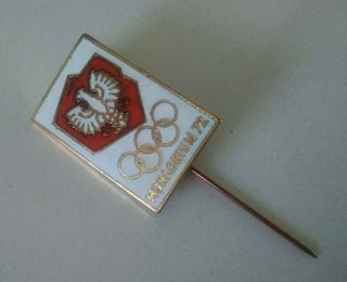 Vintage 1972 Munich Olympic Games Official Participation Enamel Pin Badge