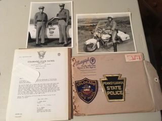Vintage Colorado State Patrol Patch Photo Letter Pennsylvania State Police Patch