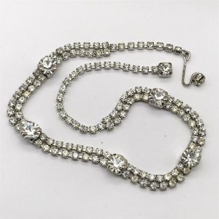 Vintage Art Deco Style Paste 2 Row Ladies Costume Jewellery Necklace