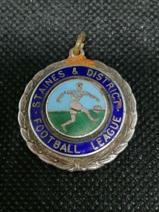 Vintage Staines & District Football League Enamel Medal