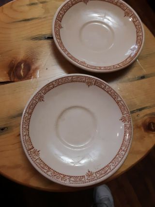 Vintage Wallace China Desert Ware Coffee Saucers1939 Del Mar Pattern Ev448 (8)