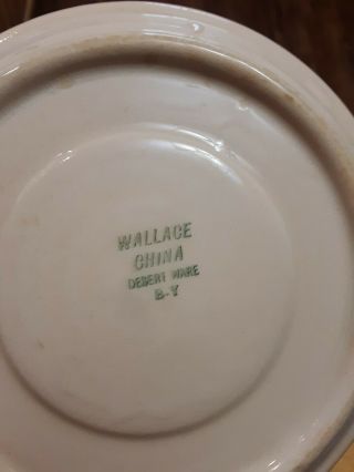 VINTAGE WALLACE CHINA DESERT WARE coffee saucers1939 DEL MAR PATTERN EV448 (8) 3