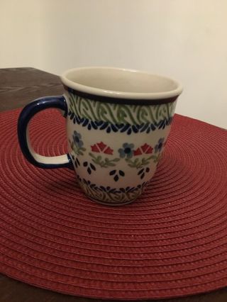 Polish Pottery Cup/coffee Mug - Vintage Boleslawiec - Hand Made&painted From Poland