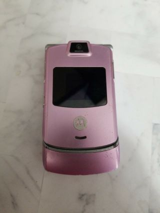Motorola Razr V3 - Pink (verizon) Cellular Phone - Vintage Phone -