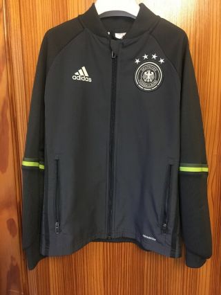 Vintage Adidas Full Zip Germany Football Track Jacket Age 7 - 8 Years Grey