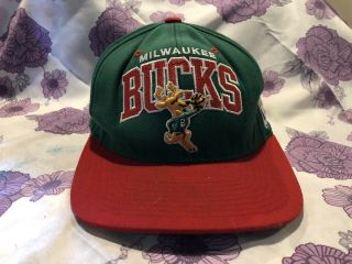 Vintage Mitchell & Ness Milwaukee Bucks Nba Snapback Hat Cap