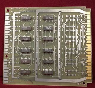 Vtg 1970s Burroughs L Series Computer Pcb Ppt/epc Punch 2 Card Collecting Only