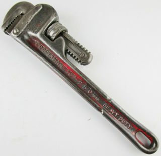 Craftsman 10 " Heavy Duty Adjustable Pipe Wrench 55676 Japan Bf Vintage