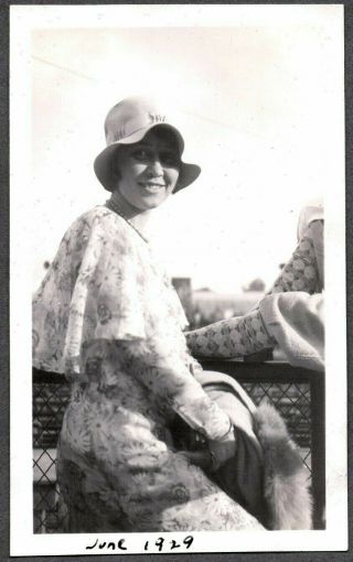 Vintage Photograph 1929 Flapper Girls Hat Fashion Terre Haute Indiana Old Photo
